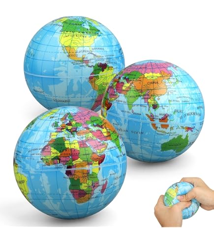 Amazon.com: 24 Pack - Globe Mini Soft Foam Earth Squeeze Balls
